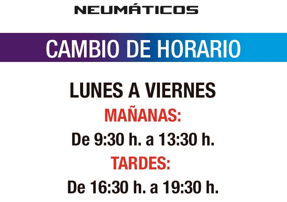 Volvemos a nuestro horario